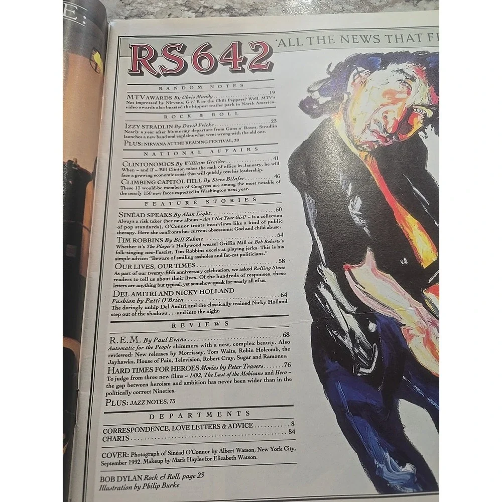 Vintage Rolling‎ Stone Magazine Issue 642 Oct 29 1992 Sinead O'Conner Pop Music